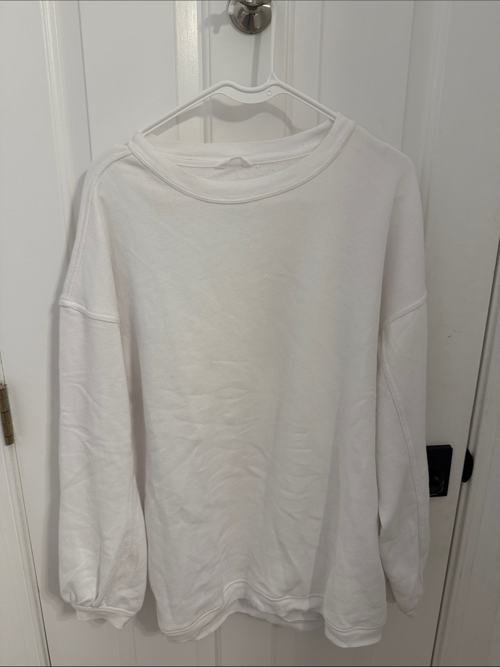 Aerie Classic White Crewneck Pullover